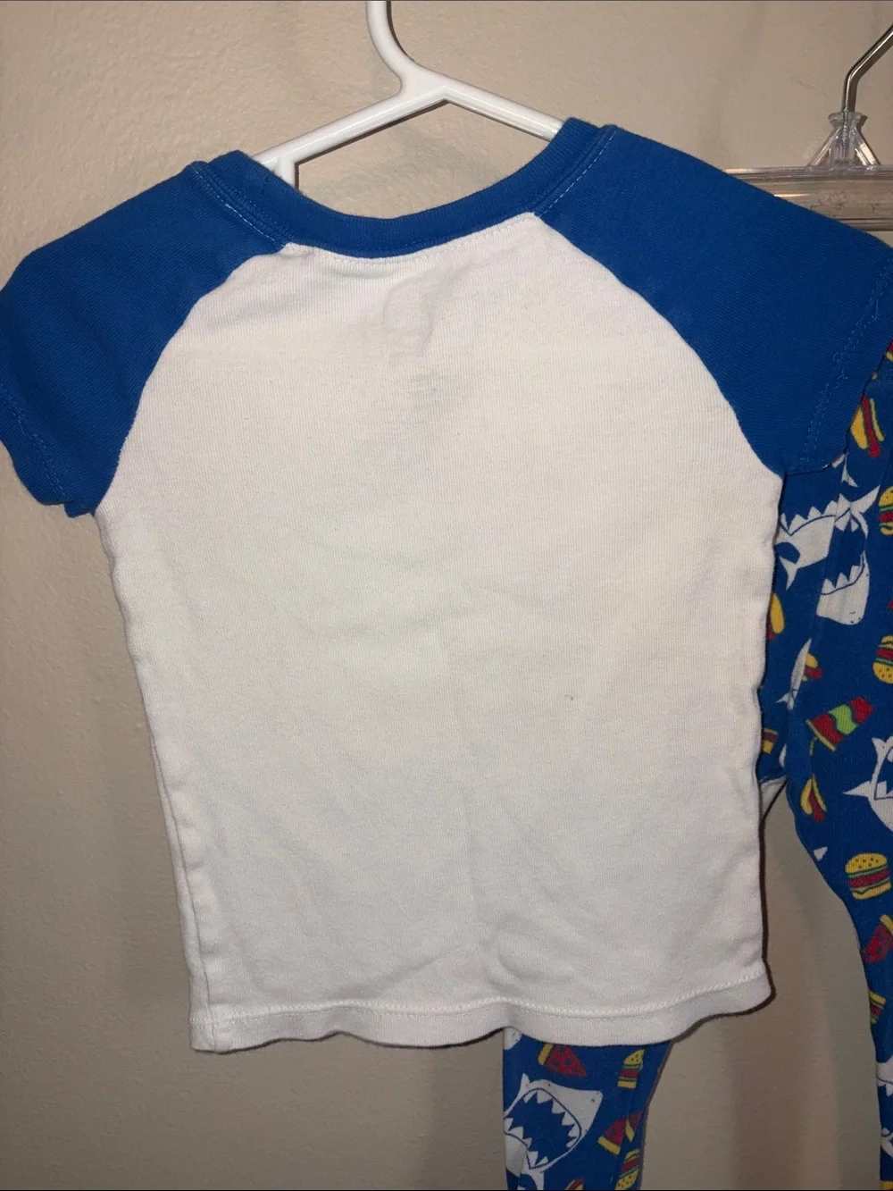 wonder nation Blue & White 'Late Night Snack' Shark Pajama Set